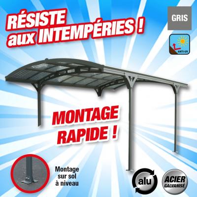 CANOPIA  Carport en Aluminium et Polycarbonate Atlas 14 m&sup2;