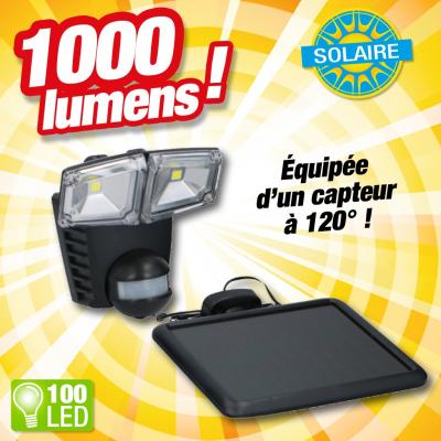  Projecteur solaire mural avec d&eacute;tecteur de pr&eacute;sence