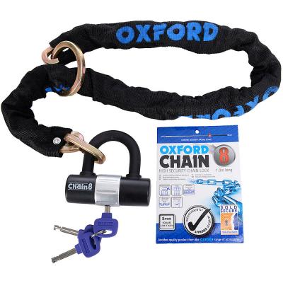 OXFORD Antivol V&eacute;lo  Chain8 - 8mm X 1m Noir