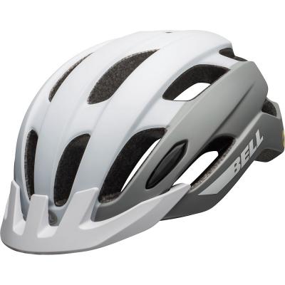 BELL  Trace MIPS Casques de v&eacute;lo pour Hommes, Blanc Mat/argent&eacute;, M
