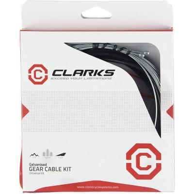 CLARKS Kit transmission  d&eacute;railleur AV + AR VTT/Route acier galvanis&eacute;