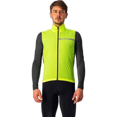 CASTELLI Gilet Coupe-Vent  Squadra Stretch Jaune Flour, Taille M