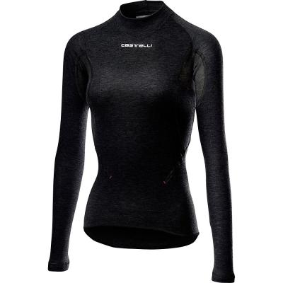 CASTELLI Maillot de corps manches longues femme  flanders 2 w warm noir