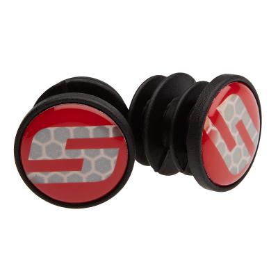 SRAM  road s logo handlebar end plug - black red, 2 pack