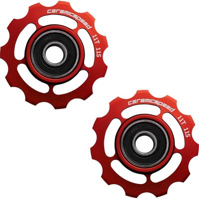 CERAMICSPEED Galets  Ceramic - Shimano 11s Road/MTB Rouge Galets