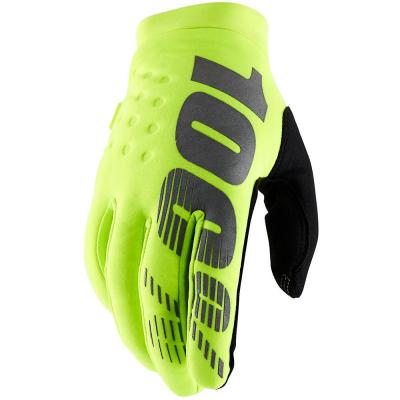 100% Paire de gants 100 brisker fluo jaune
