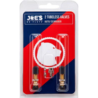 No flats joe s paire de valves tubeless schrader 36 mm auto