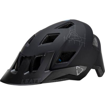 LEATT  MTB All Mountain 1.0 Helmet - Stealth} - S}, Stealth}