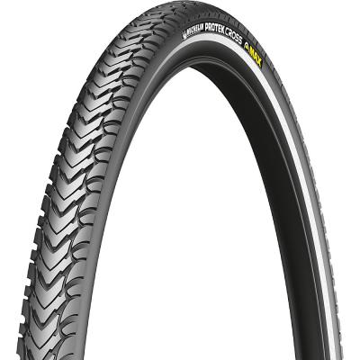 MICHELIN Pneu v&eacute;lo City/VTC  Protek Cross Max TR noir/flanc r&eacute;fl&eacute;chi