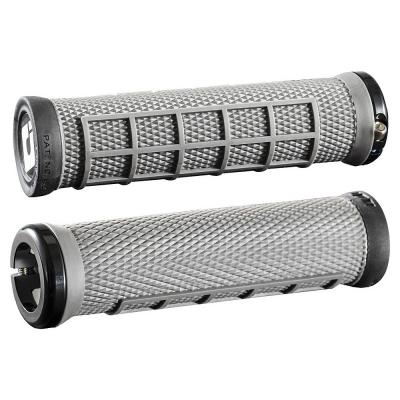 ODI LONGNECK Grips ODI ELITE FLOW Lock-On 130 mm Couleur Noir / Gris