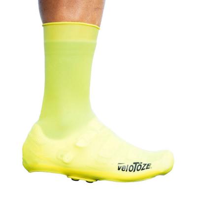 VELOTOZE Paire de couvre chaussures  haut silicone snaps jaune viz