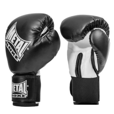 METAL BOXE , PB480 Gants de Boxe Mixte Enfant, Noir 8 oz