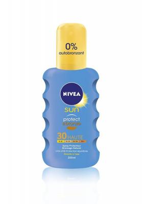 NIVEA Spray protecteur activateur de bronzage SPF 30, r&eacute;sistant &agrave; l'eau