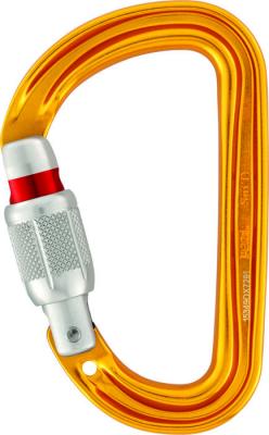 PETZL Mousqueton escalade Sm D Screw-lock Orange Unique