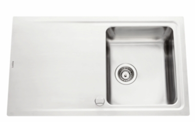 LUISINA Evier inox satin&eacute; CYMBALE 1 bac H.51 x l.87