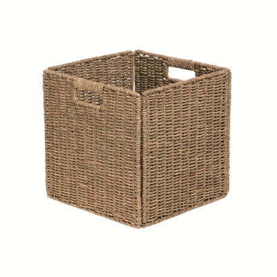 BOX&BEYOND Panier de rangement Soft L.31 x l.31 x H.31cm jonc de mer tress&eacute;