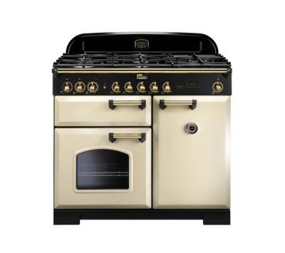 Cuisini&egrave;re FALCON Classic deluxe 100 Cr&egrave;me/laiton - CDL100DFCR/B-EU
