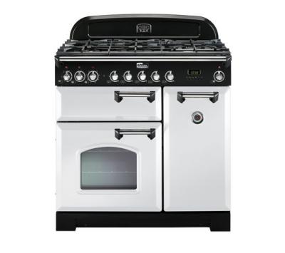 Cuisini&egrave;re FALCON Classic Deluxe 90 blanche/chrome - CDL90DFWHC-EU
