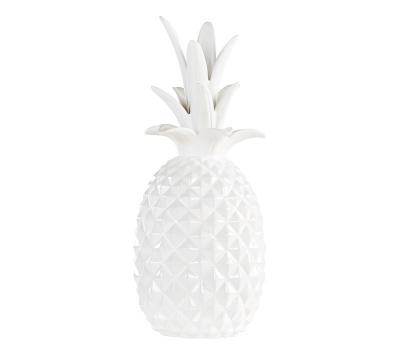 Statue H. 28 cm ANANAS Blanc