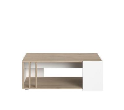 Table basse effet bois et blanc - L119 x H43 cm
