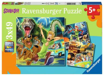 RAVENSBURGER Puzzles enfants - puzzles 3x49 pi&egrave;ces - les aventures de scooby-doo