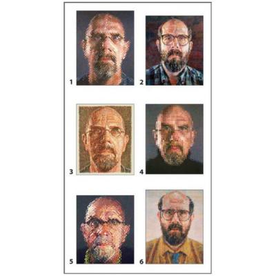 POMEGRANATE Puzzle Chuck Close - 12 cubes pour six autoportraits 