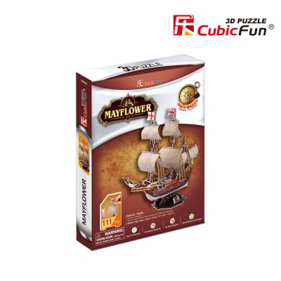 CUBIC FUN Puzzle 111 Pi&egrave;ces : Puzzle 3D - May Flower (Difficult&eacute; 4/8),  