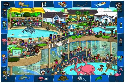 EUROGRAPHICS Crazy Aquarium - Spot and Find Puzzle, 100-Piece