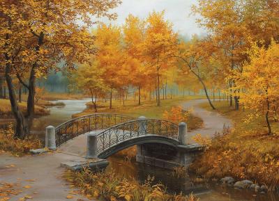 EUROGRAPHICS Puzzle Autumn in an Old Park by Eugene Lushpin 
