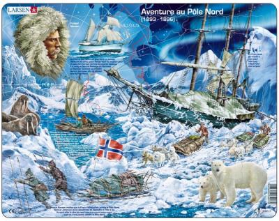 LARSEN Puzzle Cadre - Aventure au P&ocirc;le Nord (en Fran&ccedil;ais) 