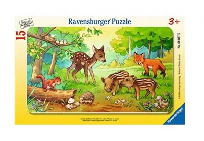 RAVENSBURGER Puzzle Cadre - B&eacute;b&eacute;s Animaux de la For&ecirc;t 