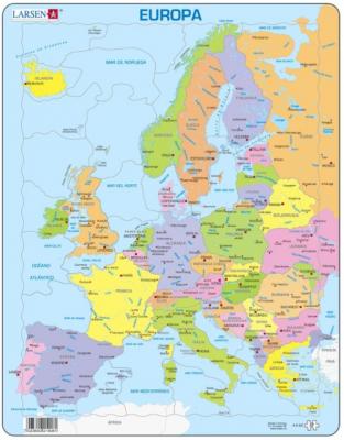 LARSEN Puzzle Cadre - Carte de l'Europe en Espagnol 
