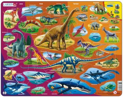 LARSEN Puzzle Cadre - Dinosaures (en Hollandais) 