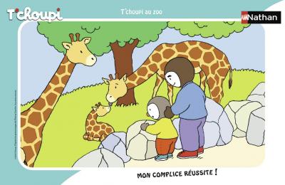 NATHAN  puzzle cadre 15 p - T'choupi au zoo