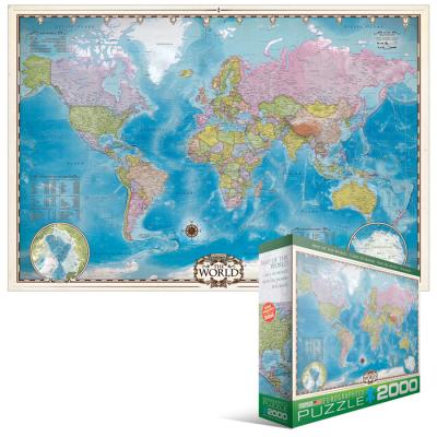 EUROGRAPHICS  EG82200557 - Puzzle Carte du Monde (2000 pi&egrave;ces) - Divers