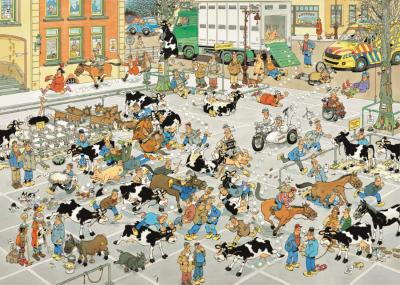 Puzzle Jan Van Haasteren - Le March&eacute; aux Bestiaux Jumbo