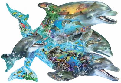 SUNSOUT Song of the Dolphins a 1000-Piece Jigsaw Puzzle by  Inc.