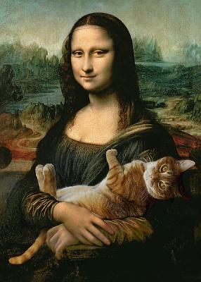 TREFL Puzzles Mona Lisa and purring Kitty (500)