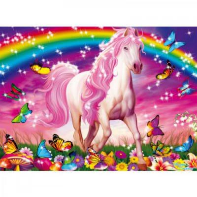 RAVENSBURGER Puzzle 100 Pi&egrave;ces : Pi&egrave;ces Paillet&eacute;es - R&ecirc;ve de cheval, 