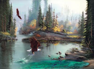 SUNSOUT River Eagles Jigsaw Puzzle 