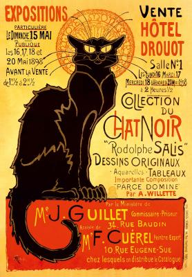 DTOYS Puzzle Poster vintage du Chat Noir 1000 pieces