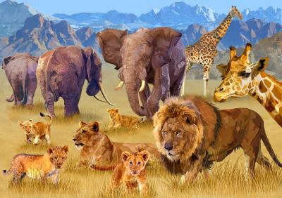 BLUEBIRD PUZZLE Puzzle Savannah Animals 