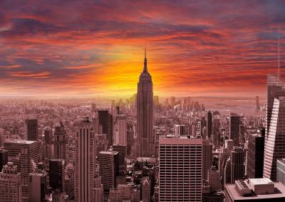  Puzzle Sunset Over New York Skyline Enjoy Puzzle