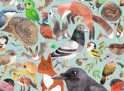 RAVENSBURGER Puzzle Visiteurs du Jardin 