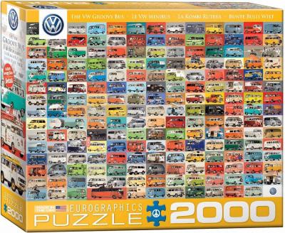 EUROGRAPHICS Puzzle Volkswagon Groovy Bus Collage 2000 pieces 