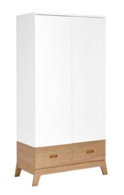 NATEO CONCEPT Armoire B&eacute;b&eacute;-Junior Provence Archipel Blanc Ch&ecirc;ne