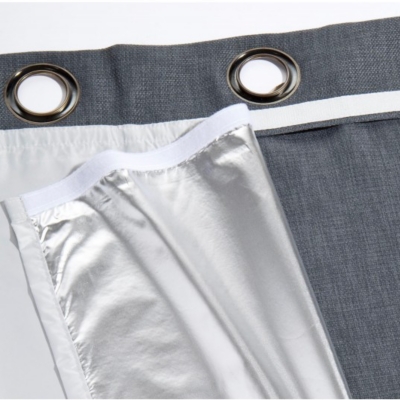 Doublure thermique hiver "moondream" polyester gris argent 240 x 135