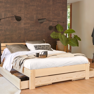 CAMIF Drap housse matelas tr&egrave;s &eacute;pais percale bio Elise 6 jours Blanc 
