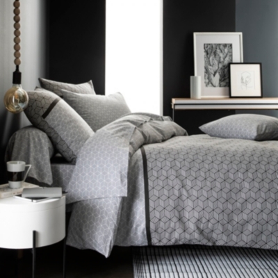 ORIGIN Housse de couette imprim&eacute;e en bambou, Made in France, QUENTIN