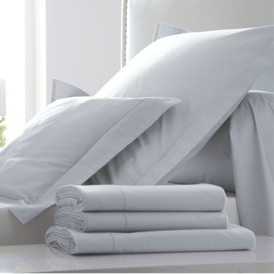 BLANC DES VOSGES Housse de couette percale easy  260 x 240 cm platine